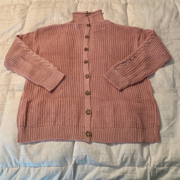 Derek Heart Pink Cable knit sweater (2X) - Picture 4 of 5